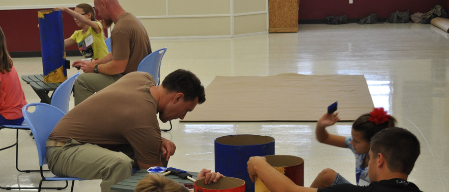 Fathers and their children.